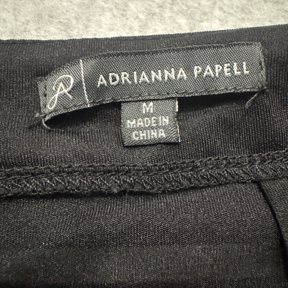 Adrianna Papell Black White Striped Pencil Skirt M Lined Office Work Business - Picture 4 of 8